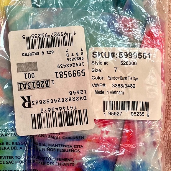 Land's End Girl's Tie-Dye, Skirted, One-Piece Swimsuit - Picture 6 of 7